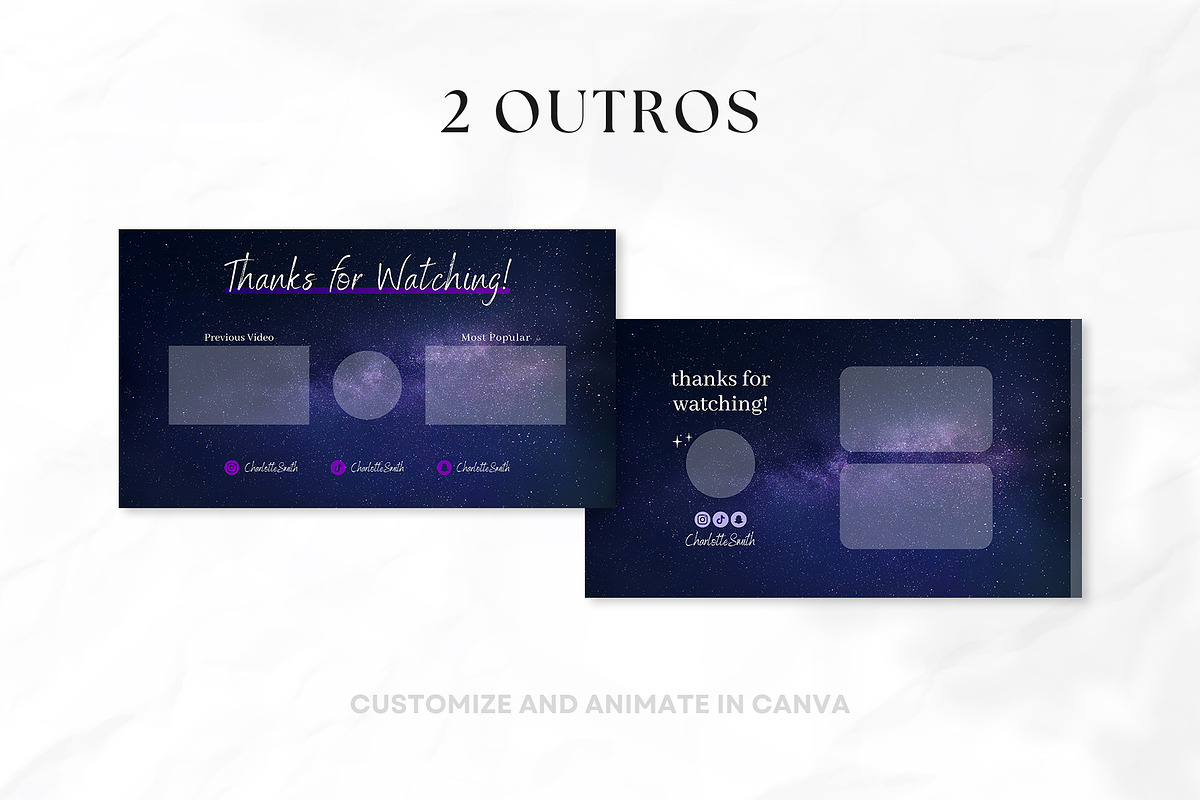 YouTube Branding Kit For Canva, a Social Media Template by OniriqveDesigns (Photo 6 of 10)
