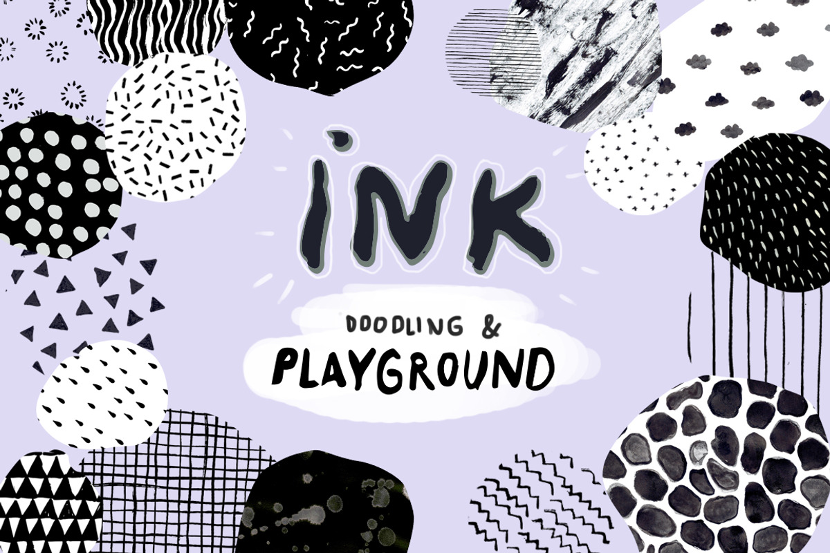 Ink-Graphic/Doodle Seamless Patterns, a Pattern Graphic by aniunova (Photo 1 of 5)