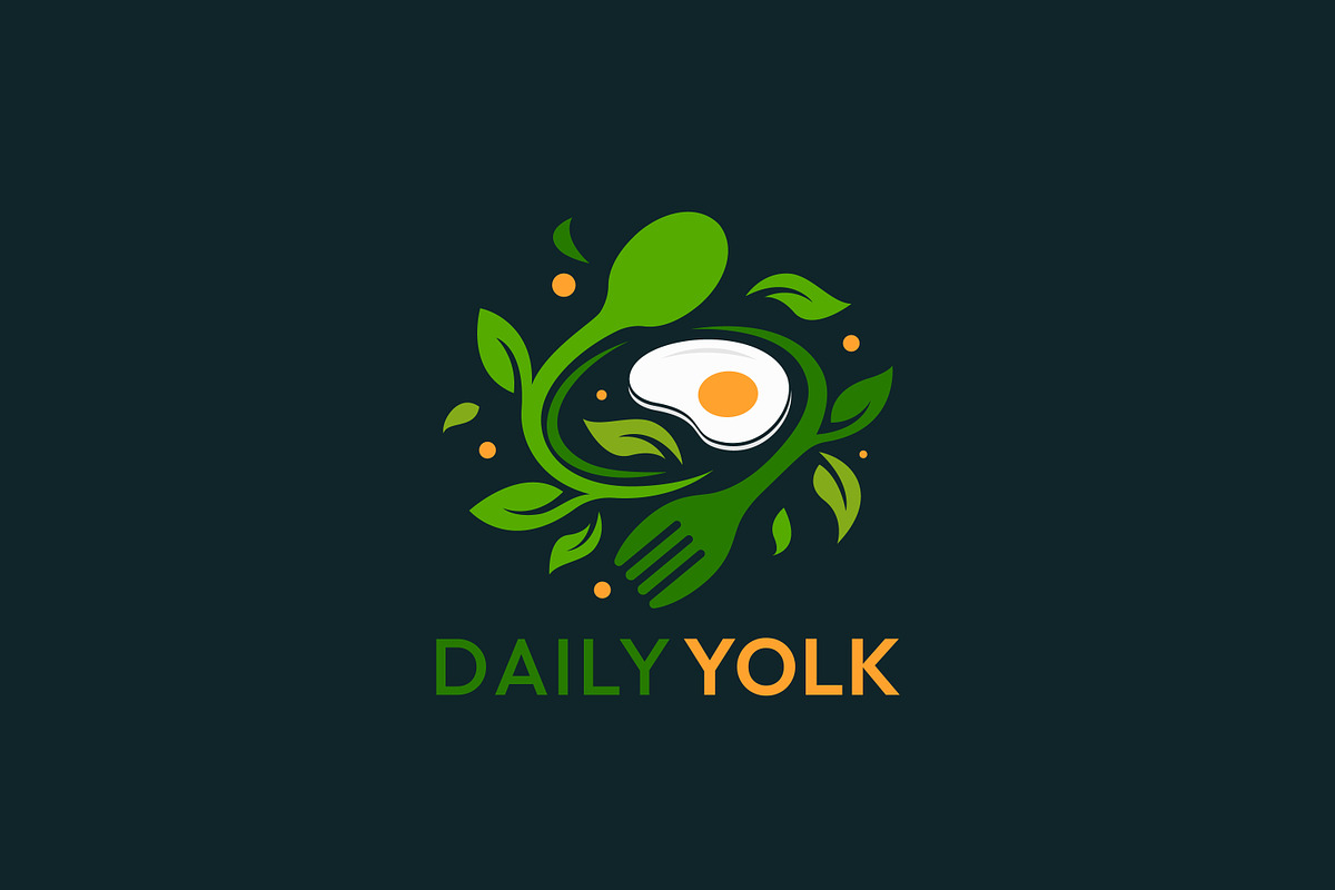Spoon Fork Egg Leaf Logo Breakfast, a Branding & Logo Template by Signatoro (Photo 3 of 3)