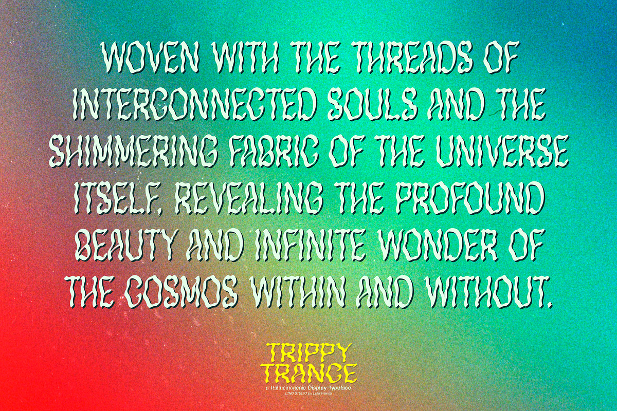 Trippy Trance, a Font by LTNG STUDIO (Photo 7 of 11)