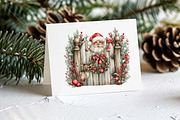 Peeking Santa Reindeer Christmas PNG, a Seasonal Illustration by Canvas Craft (Thumbnail 7 of 10)
