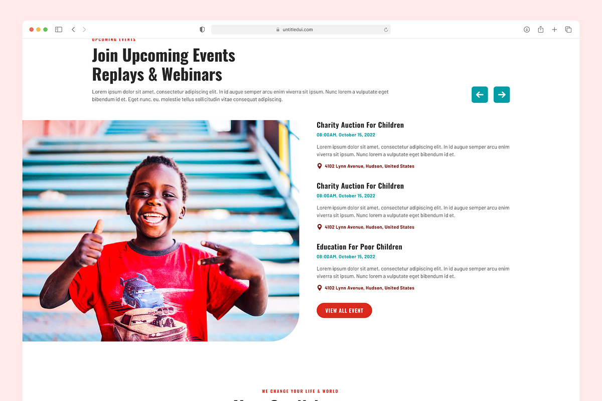 Dev NonProfit Charity React Template, a HTML Template by litoondev (Photo 6 of 6)