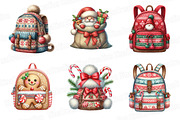 Watercolor Christmas Backpack PNG, an Illustration by SinaCreation (Thumbnail 4 of 7)