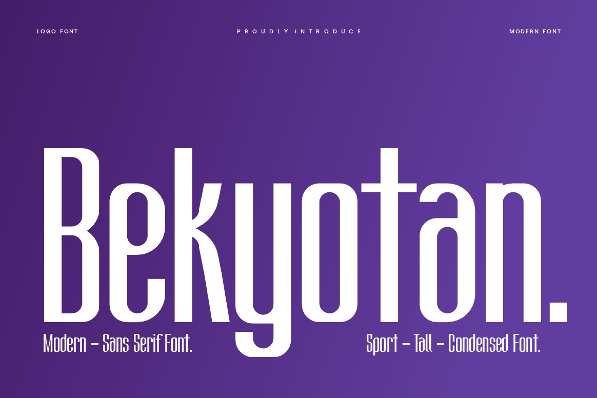 Bekyotan - Modern Sans Font, a Sans Serif Font by QR Design Studio (Photo 1 of 7)
