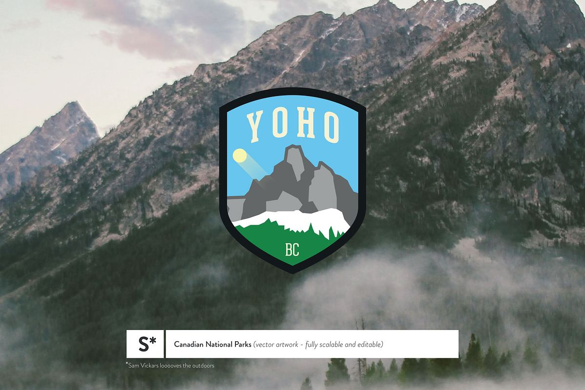 Canadian National Parks Badges, an Icon by Sam Vickars* (Photo 3 of 4)