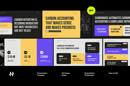 Climate Tech Pitch Deck Power Point, a Presentation Template by Neermana