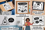 Hygiene & Health Doodles SVG Bundle, an Education Illustration by PassionPNGcreation (Thumbnail 2 of 4)