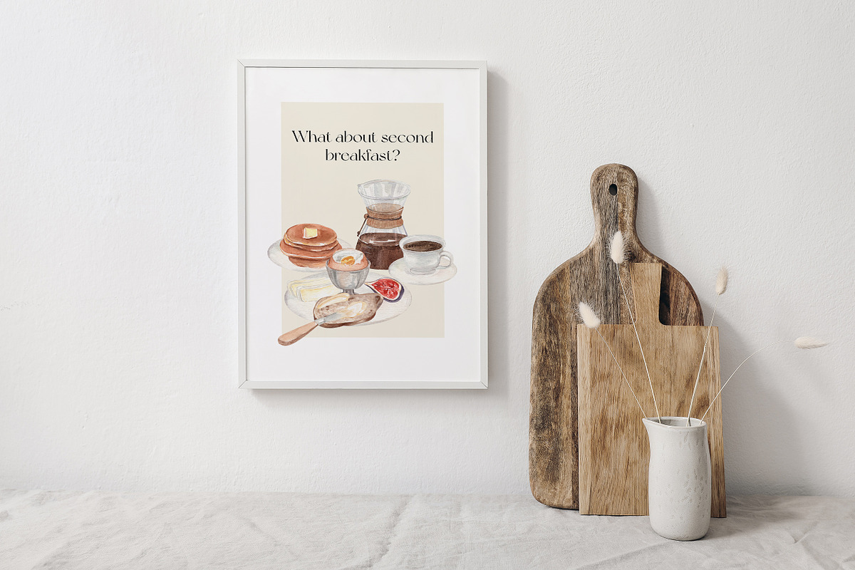 Pastry Cafe Croissant Breakfast, a Food Illustration by Catch the Dream Art (Photo 2 of 8)