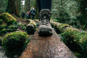 Hiking through a lush green forest, a Photo by Beautiful things