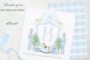 Nutcracker Blue Christmas Crest