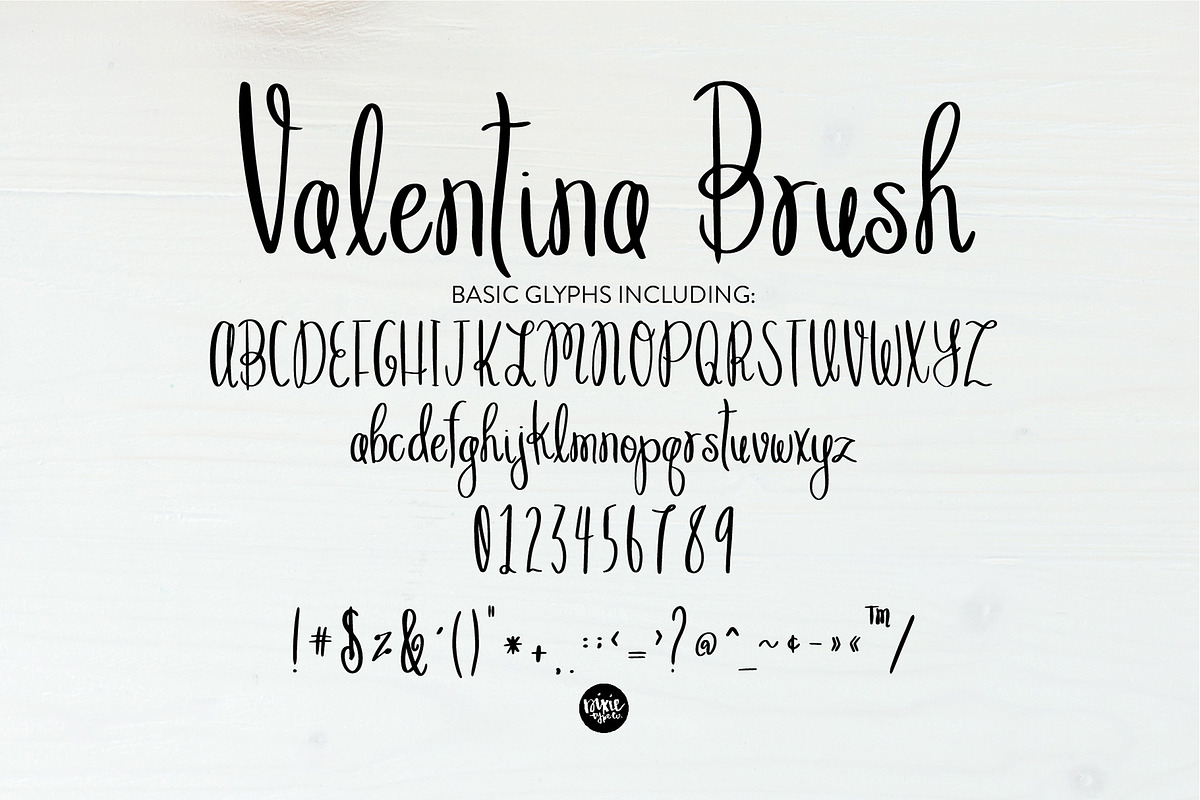 VALENTINA BRUSH Thin Script Font preview 3