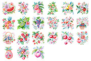 Fruit Watercolor Clipart Set, a Seasonal Illustration by Daily.Designs (Thumbnail 4 of 4)