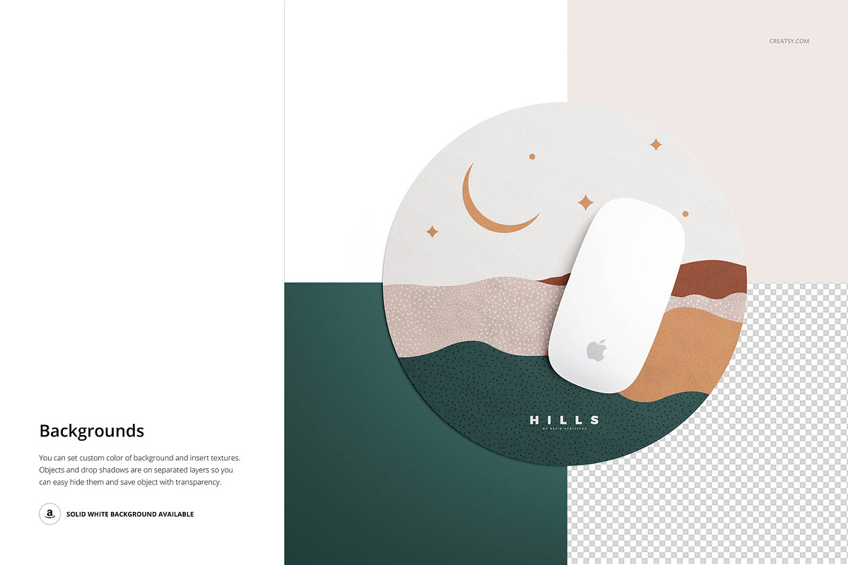 Round Mouse Pad Mockup Set, a Product Mockup by Creatsy (Photo 8 of 10)