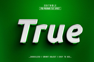 True 3D Editable Text Effect Style, a Layer Style Add-On by Md Jahidul99