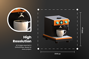 3D Coffee Shop Icons, a Food & Drink 3D Model by Flat Icons (Thumbnail 3 of 8)