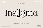 Instigma - A Modern Classic Typeface, a Serif Font by Suza Studio (Thumbnail 1 of 11)