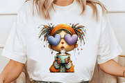 Whimsical Valentine Coffee Girl Clip, an Illustration by designcity5 (Thumbnail 3 of 5)