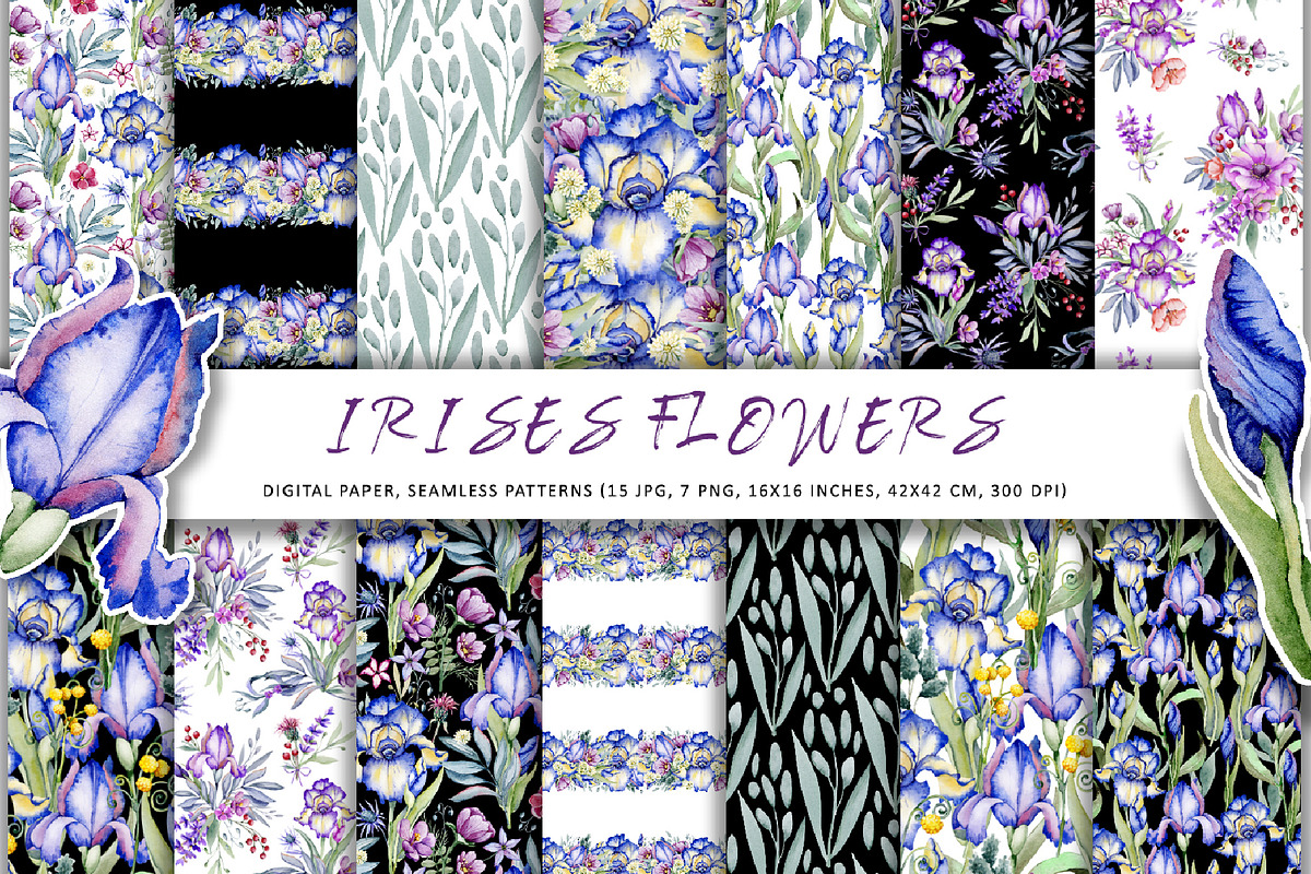 Watercolor wildflowers set, an Illustration by Artmanata (Photo 7 of 26)
