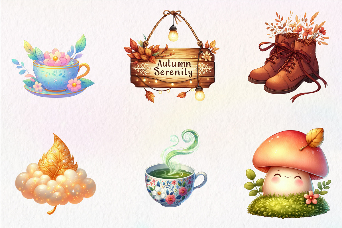 Autumn Serenity Clipart, an Illustration by CreationArt (Photo 6 of 9)