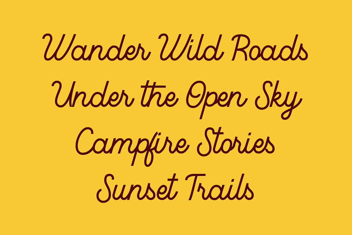 SFC Onthehill, a Script Font by Skilline Supply Co. (Photo 3 of 7)