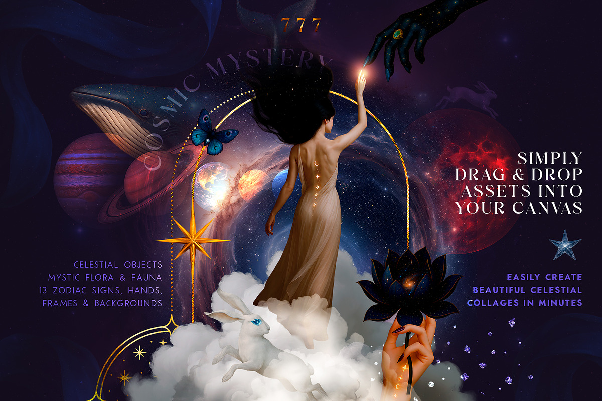 Celestial Cosmic Magic Moon Stars, an Object Graphic by Anna Babich (Photo 2 of 10)