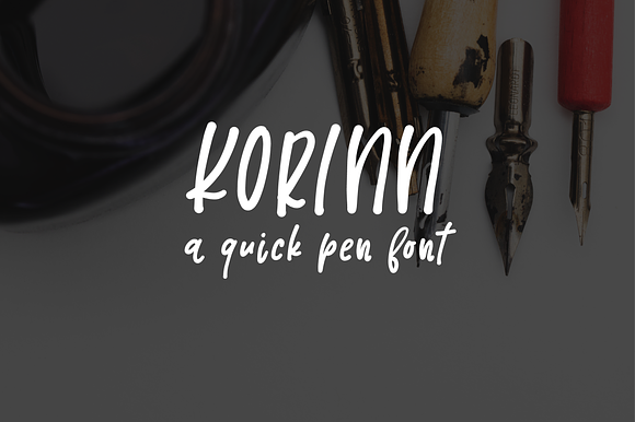 Korinn - A Quick Pen Font preview 6