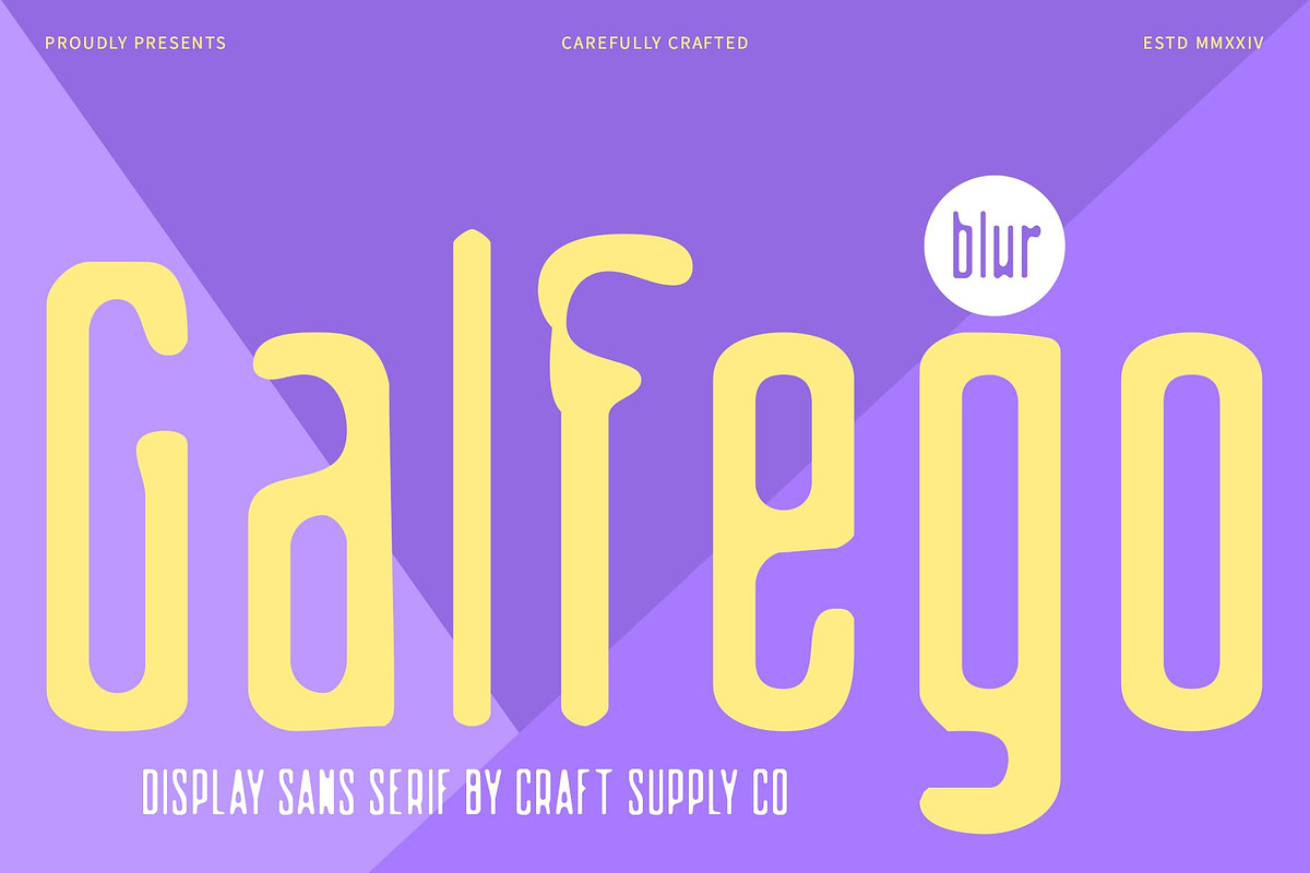 Galfego Blur, a Sans Serif Font by Craft Supply Co. (Photo 1 of 8)