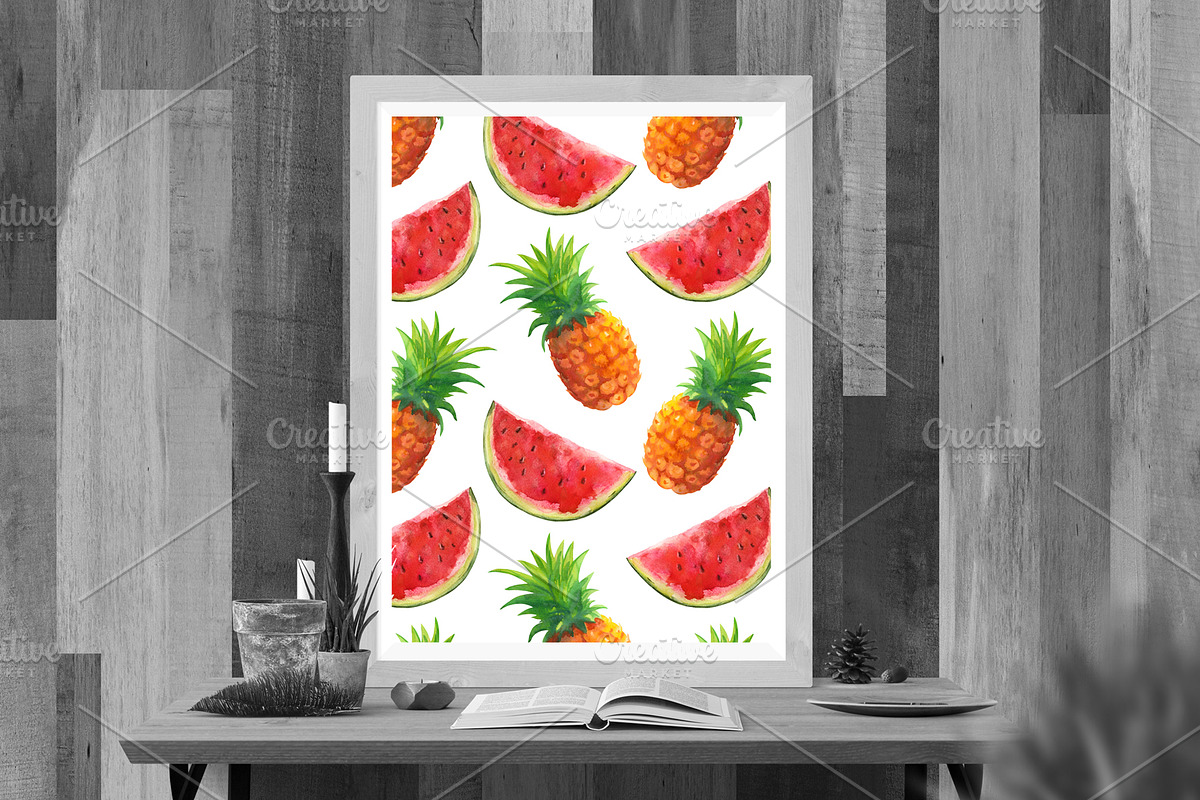 Fruits and berries seamless patterns, a Pattern Graphic by Color_Brush (Photo 6 of 7)