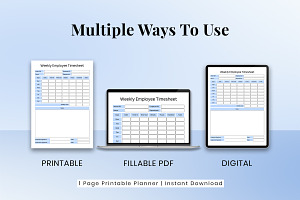 Time Tracking Printable For Employee