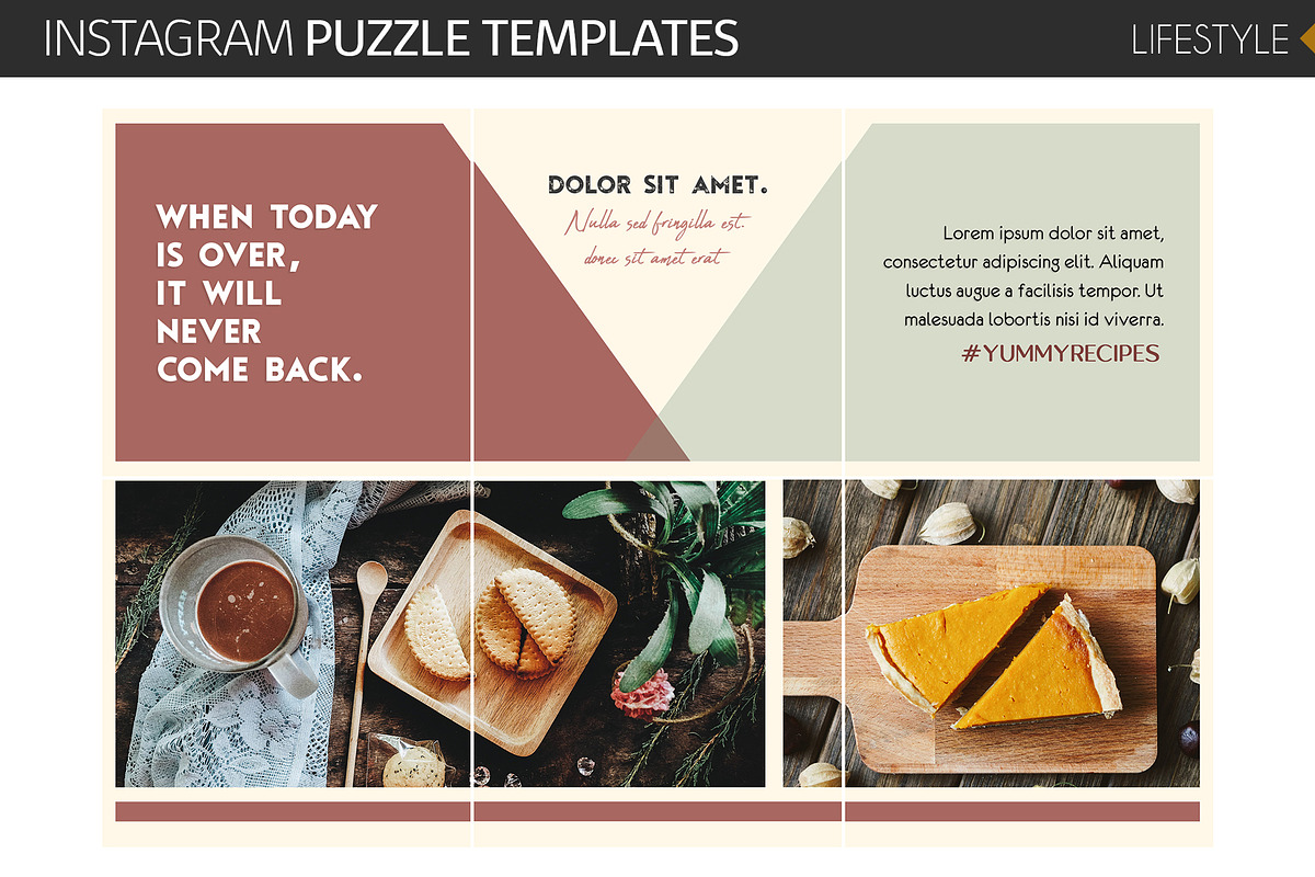 Lifestyle Instagram Puzzle Templates, a Social Media Template by illycreative (Photo 3 of 6)
