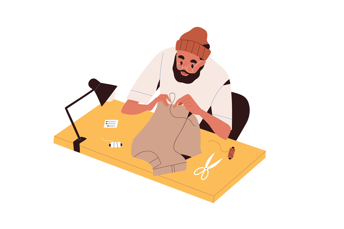 People taking care of clothes set, a Person Illustration by Good Studio (Photo 5 of 10)