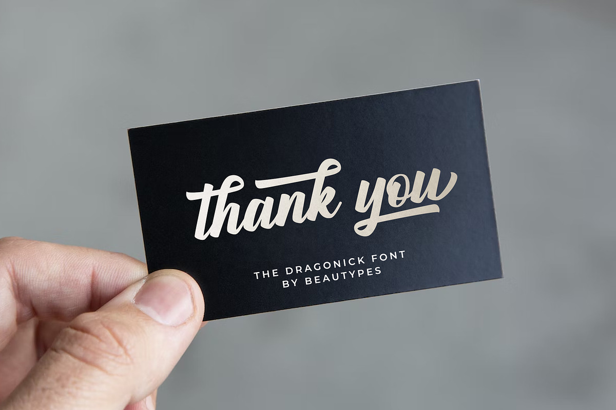 The Dragonick Script Font, a Script Font by Beautypes (Photo 7 of 7)