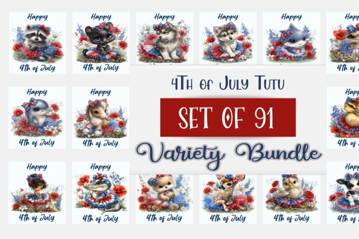 91 Art for 4th of July Decor Bundle, an Animal Illustration by Art Paradise Studios (Photo 1 of 2)