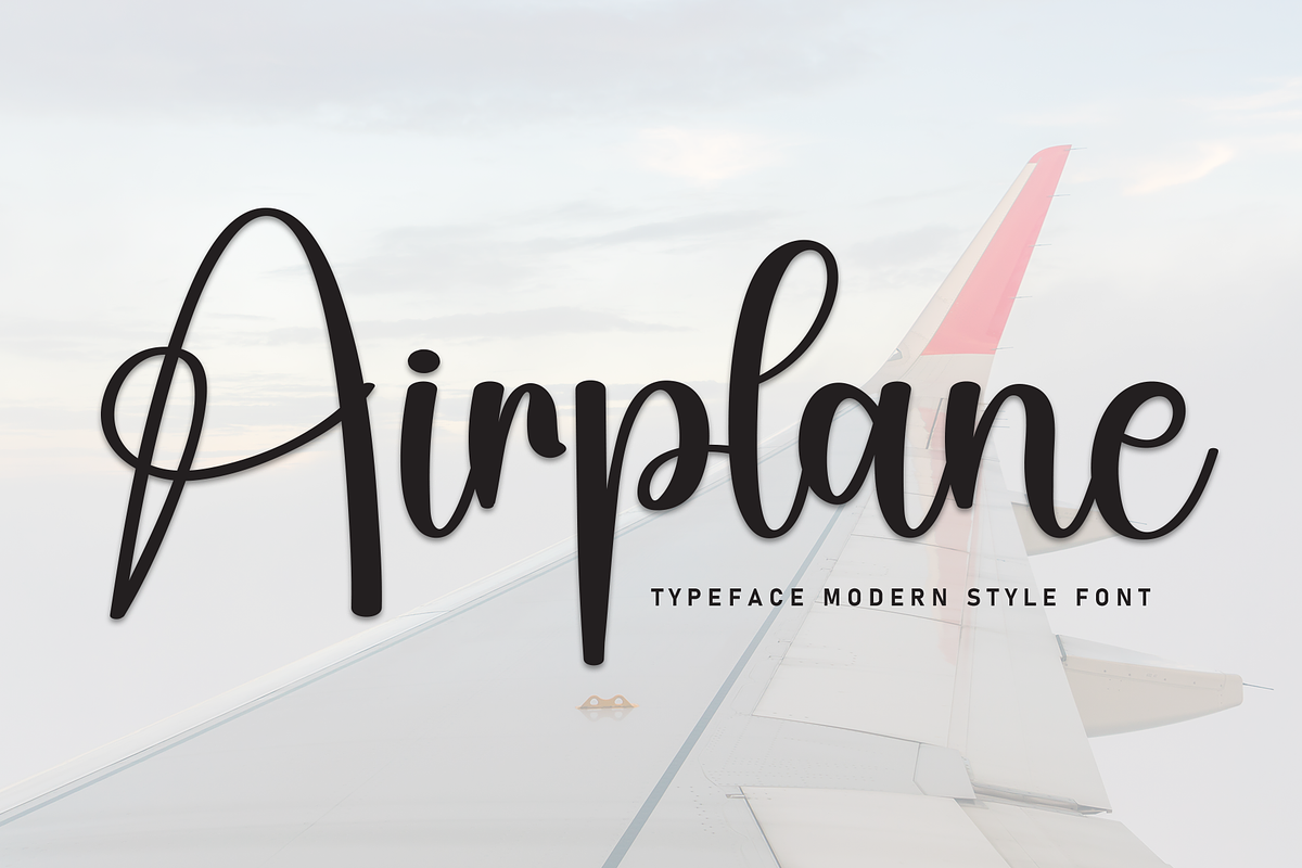 Airplane | Script Font, a Handwritten Font by Scratchones (Photo 1 of 8)