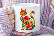 Flower Cat Png Sublimation Design, an Animal Illustration by Design Station (Thumbnail 5 of 7)