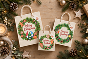 Watercolor Christmas Wreath Creator, a Seasonal Illustration by Where summer is (Thumbnail 4 of 13)