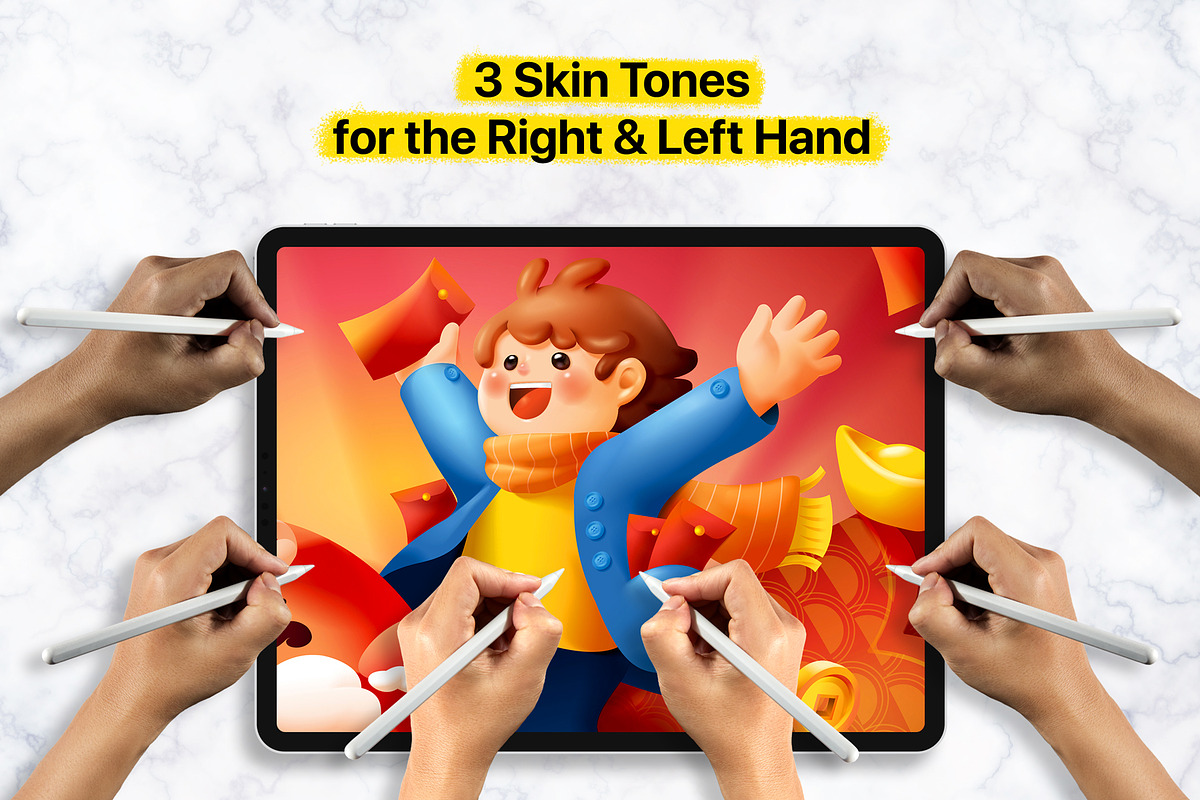 iPad Pro Mockup — Hands + Extras, an iPad Mockup by Frisk Shop (Photo 3 of 12)