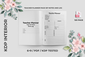 Teacher Planner Page IEP Notes