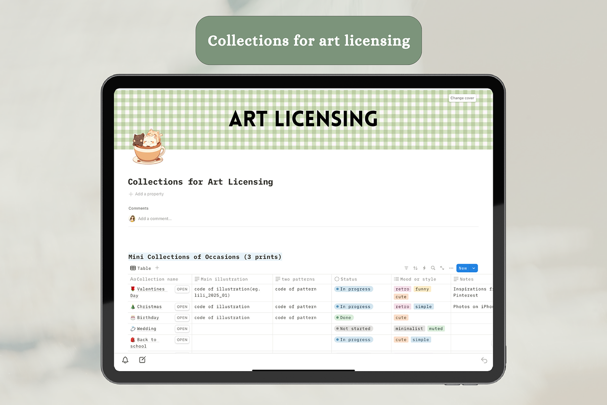 Notion artist planner, a Design Template by Petite Zakka Boutique (Photo 6 of 9)
