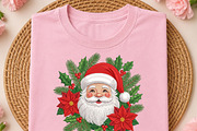 Santa Poinsettia Christmas PNG, an Object Illustration by DreamCafeArt (Thumbnail 2 of 6)