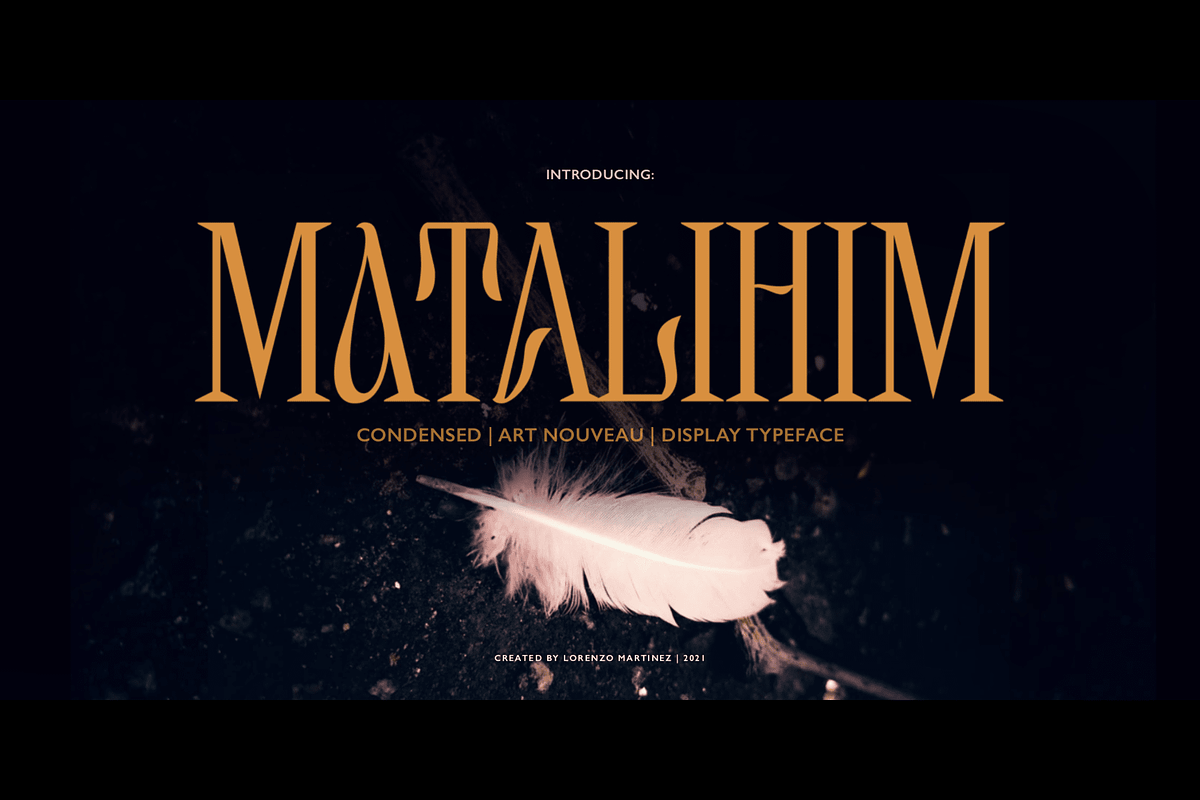 Matalihim- Art Nouveau Typeface, a Serif Font by Lurinzu Studios (Photo 1 of 7)