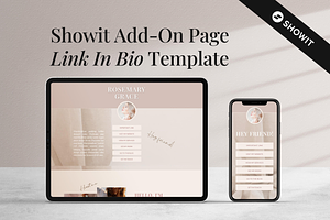 Showit Link In Bio Page Template