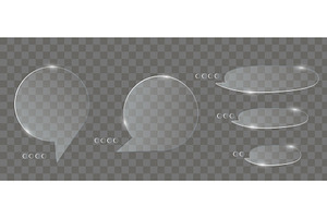 Chat dialog boxes glases. Set of, a Texture Illustration by Zimages