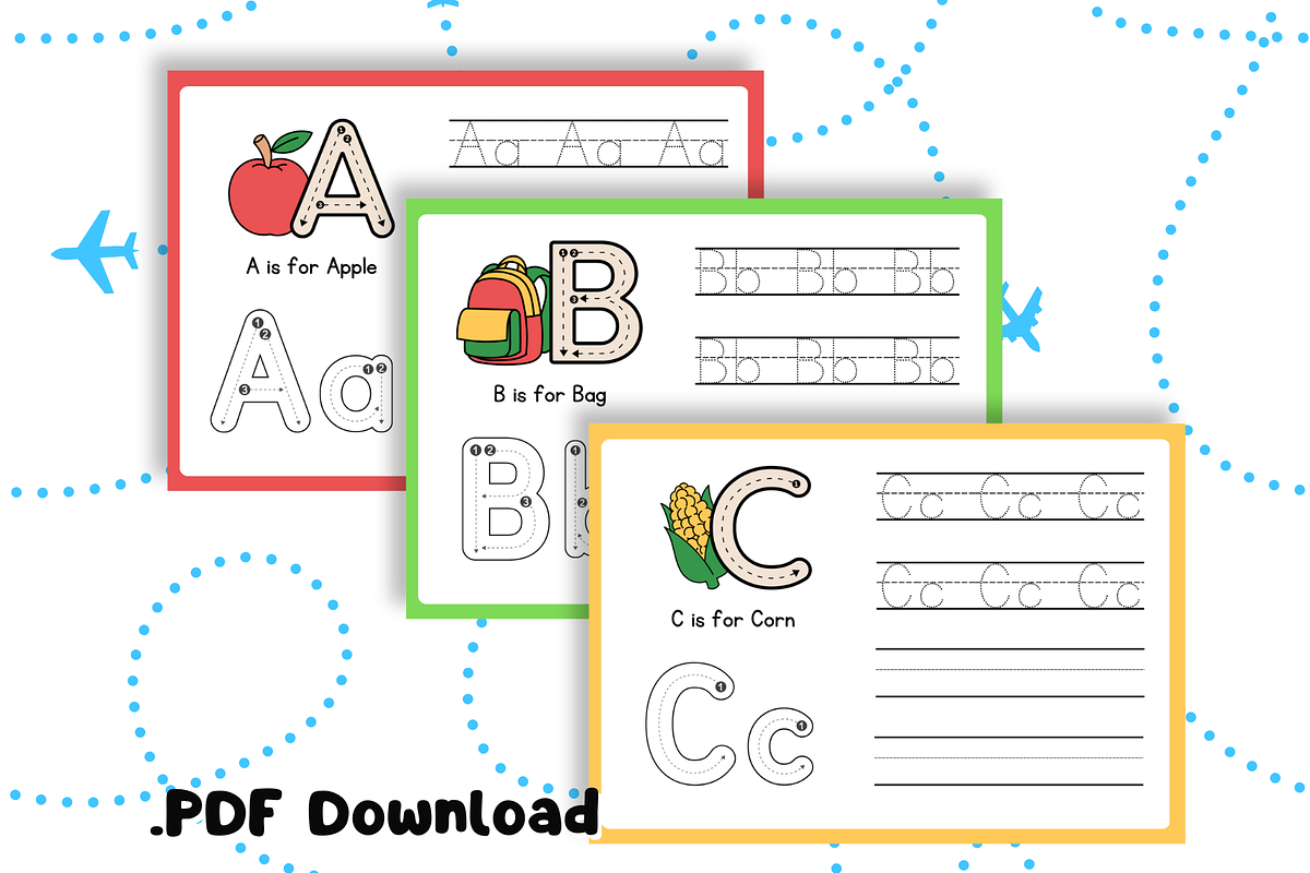 Ebook - Alphabets Tracing Letter, a Stationery Template by Glücklich Studio (Photo 2 of 4)
