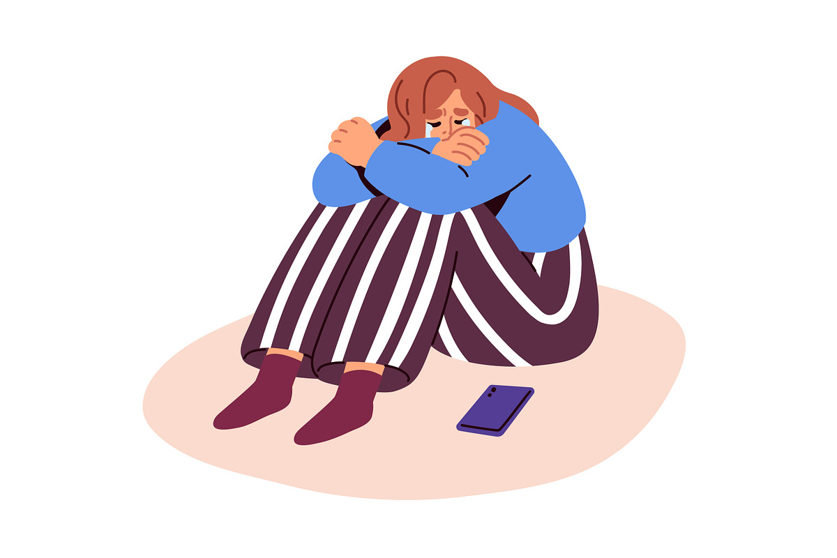 People in tears crying. Whiny mood, a Person Illustration by Good Studio (Photo 9 of 9)