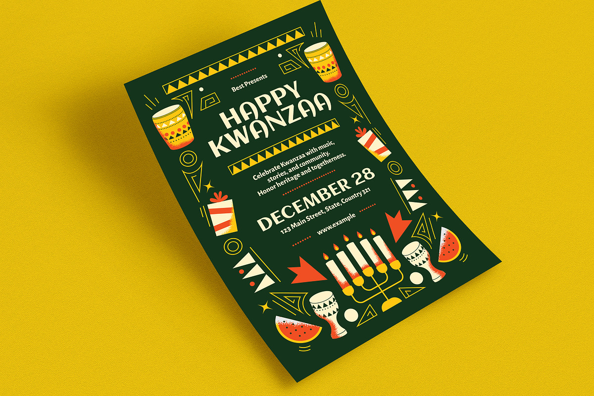 Kwanzaa Event Celebration Flyer, a Flyer Template by Guuver (Photo 3 of 3)