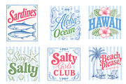 Preppy Coastal Summer Clipart Bundle, a Seasonal Illustration by Dream Creation (Thumbnail 11 of 11)