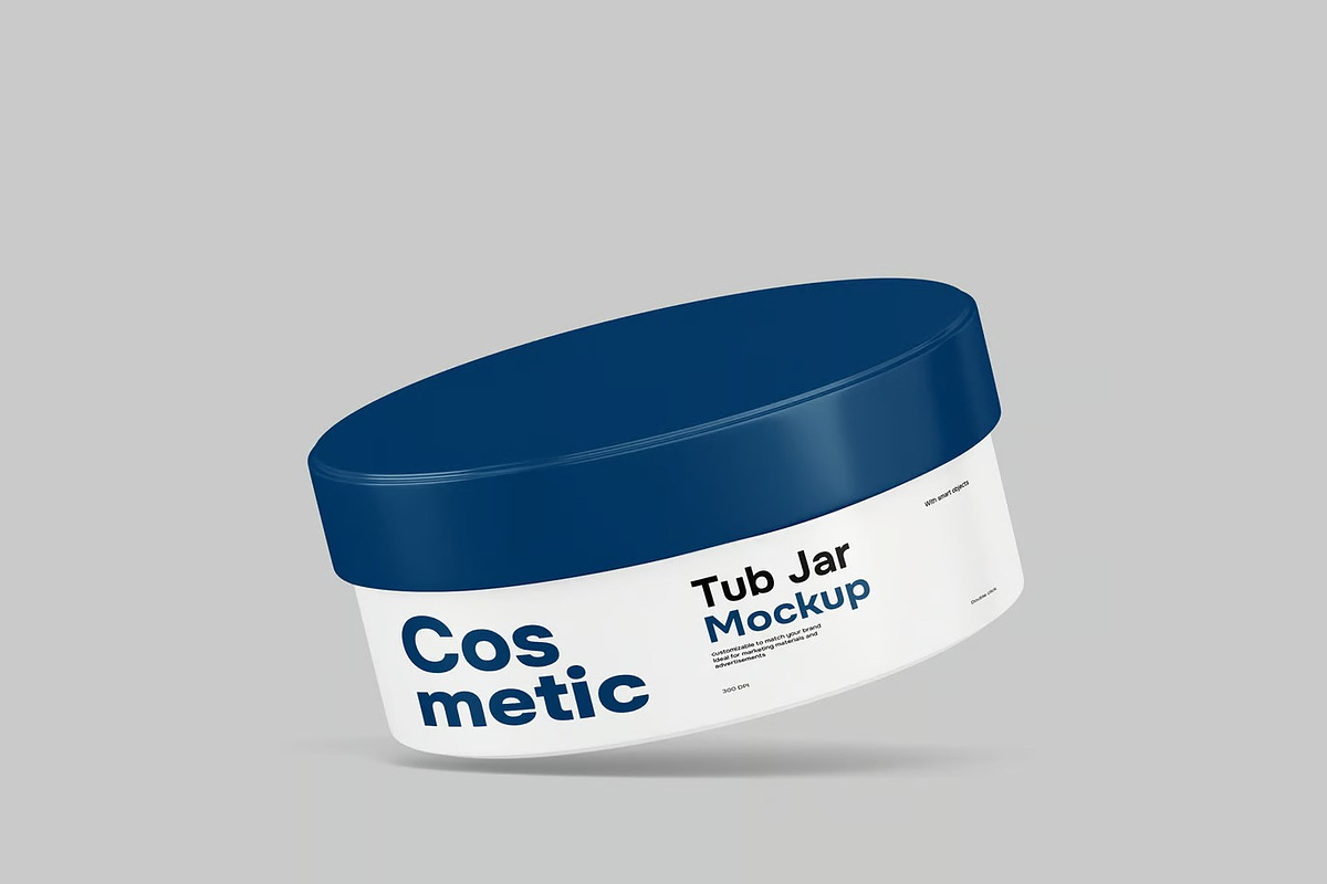Cosmetic Tub Jar Mockup, a Packaging Mockup by renderstockmarket (Photo 3 of 4)