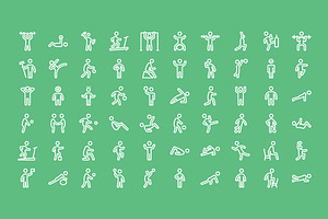 150 Pictograms In Outline