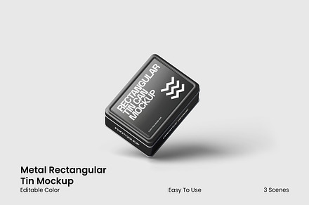 Rectangular Tin Can Mockup, a Packaging Mockup by Unerispace